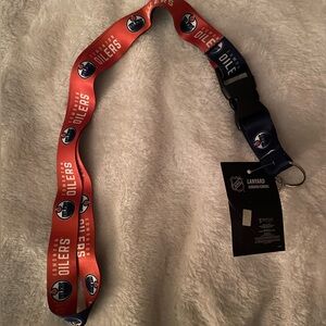 NHL Edmonton Oilers Orange and Blue Lanyard